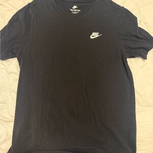 Nike Men's Black Tee with White Logo